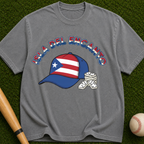 Isla del Encanto - Puerto Rico Flag Baseball Cap Graphic Tee