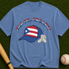 Isla del Encanto - Puerto Rico Flag Baseball Cap Graphic Tee