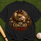 Concho Batazo Graphic Tee - Vintage Western Baseball Design