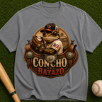 Concho Batazo Graphic Tee - Vintage Western Baseball Design