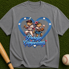 Pareja Campeones Baseball Heart Design