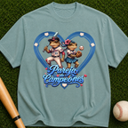 Pareja Campeones Baseball Heart Design