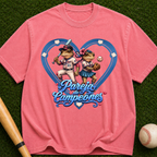 Pareja Campeones Baseball Heart Design