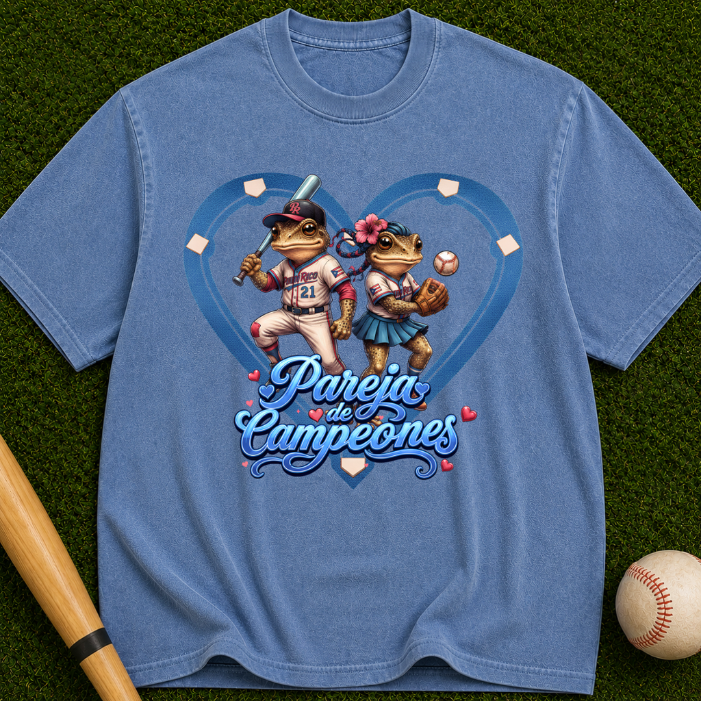 Pareja Campeones Baseball Heart Design