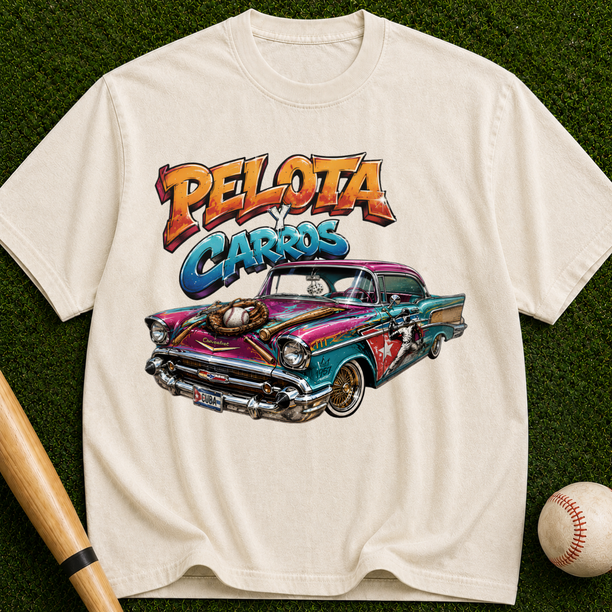 Classic Lowrider Car - "Pelota Cars" Vintage Auto Graphic Tee