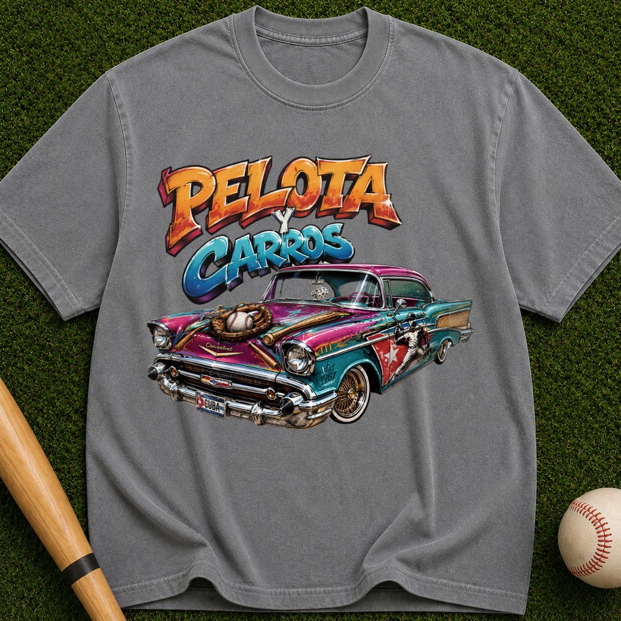 Classic Lowrider Car - "Pelota Cars" Vintage Auto Graphic Tee