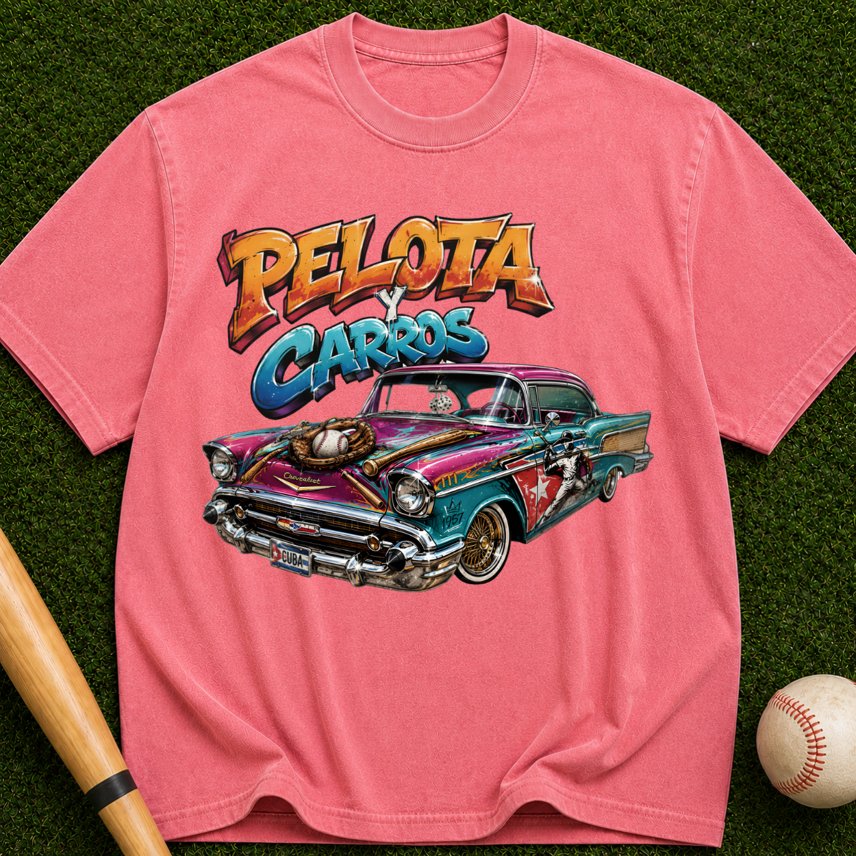 Classic Lowrider Car - "Pelota Cars" Vintage Auto Graphic Tee