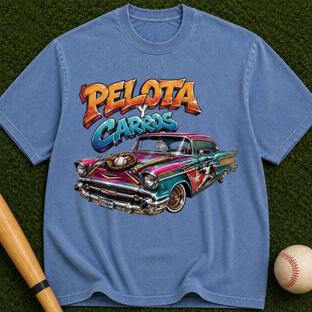 Classic Lowrider Car - "Pelota Cars" Vintage Auto Graphic Tee