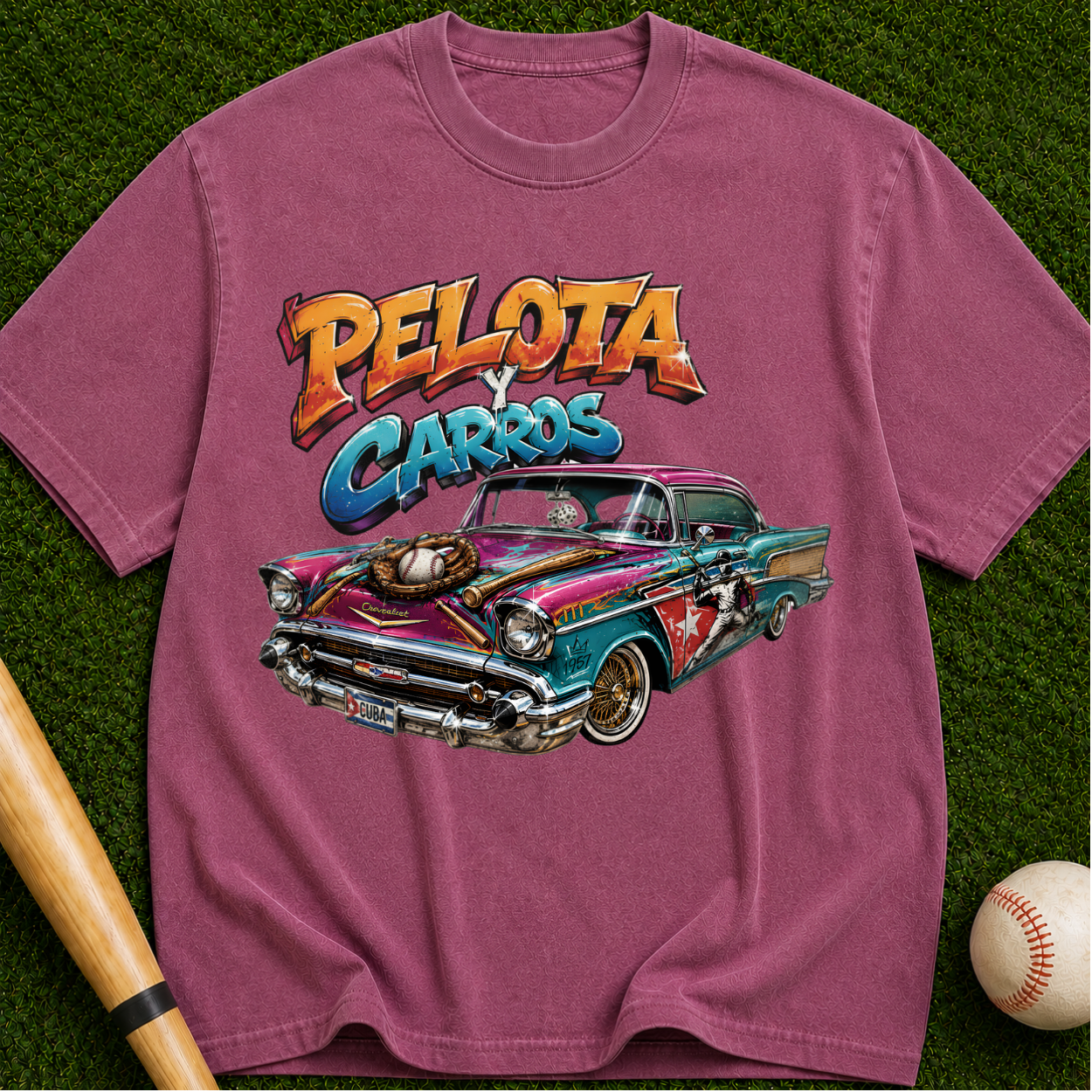 Classic Lowrider Car - "Pelota Cars" Vintage Auto Graphic Tee