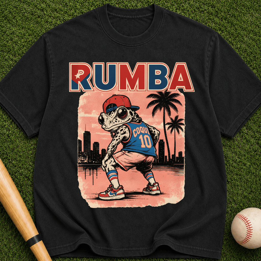 Rumba Baseball Graphic T-Shirt — Retro Palm Beach Vibe