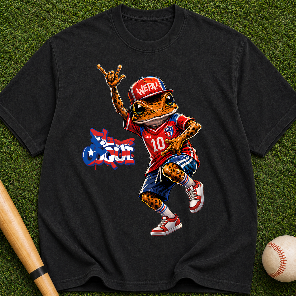 Baseball Frog Graphic T-Shirt — Vintage Streetwear Jersey Design