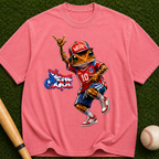 Baseball Frog Graphic T-Shirt — Vintage Streetwear Jersey Design