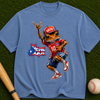 Baseball Frog Graphic T-Shirt — Vintage Streetwear Jersey Design