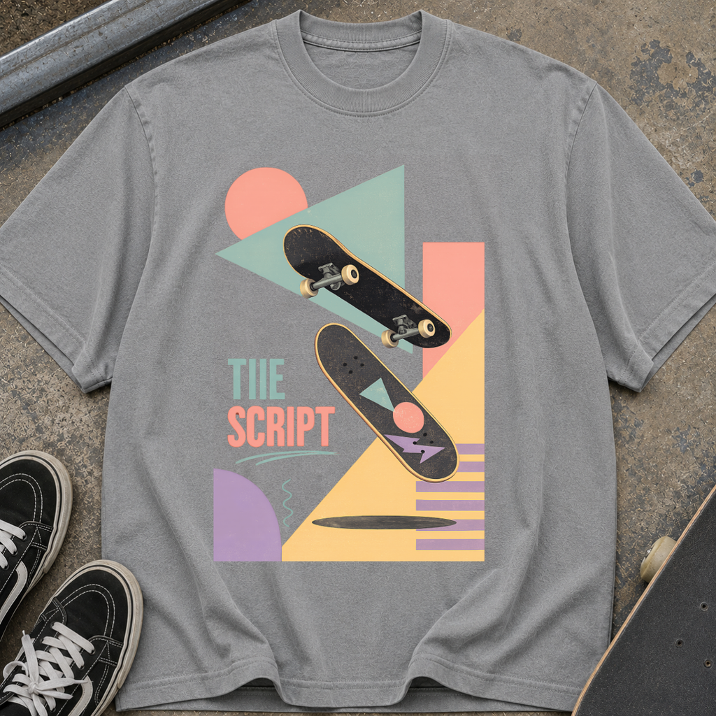 Skateboard Retro Geometric T-Shirt