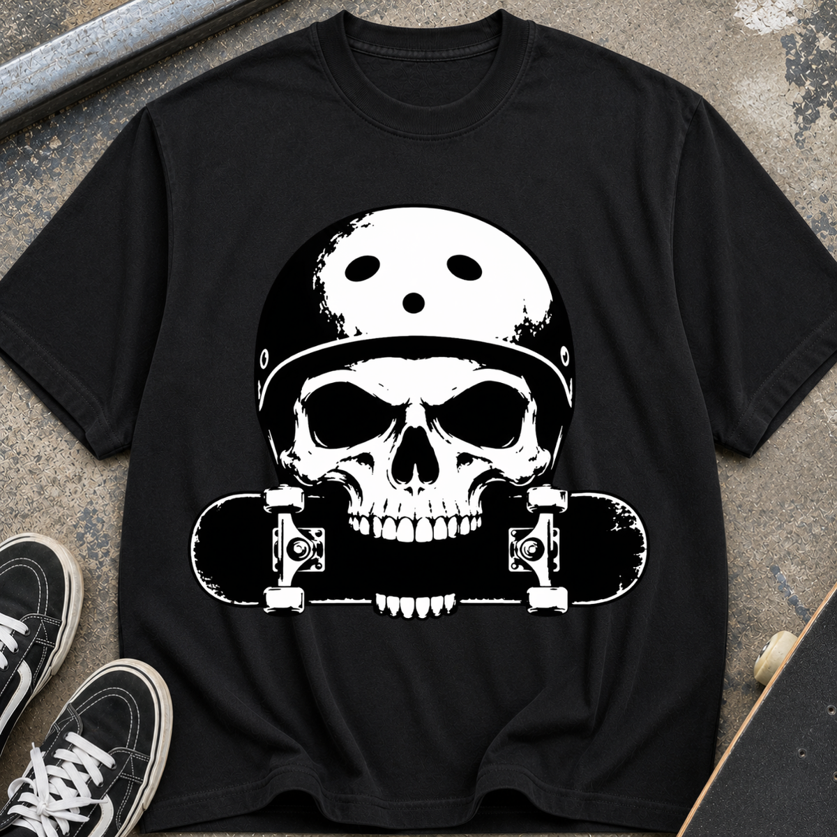 Skull & Skateboard T-Shirt