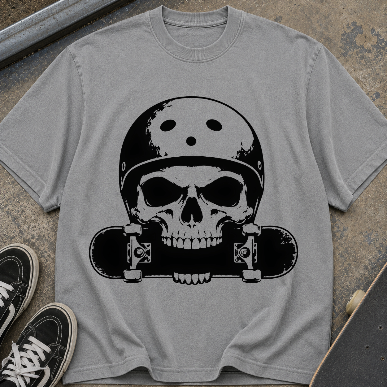 Skull & Skateboard T-Shirt