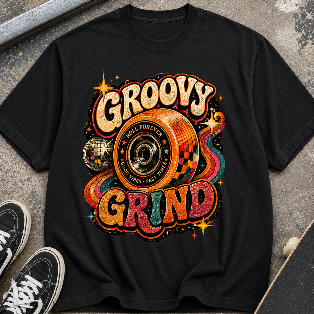 Groovy Grind Retro Vinyl T-Shirt
