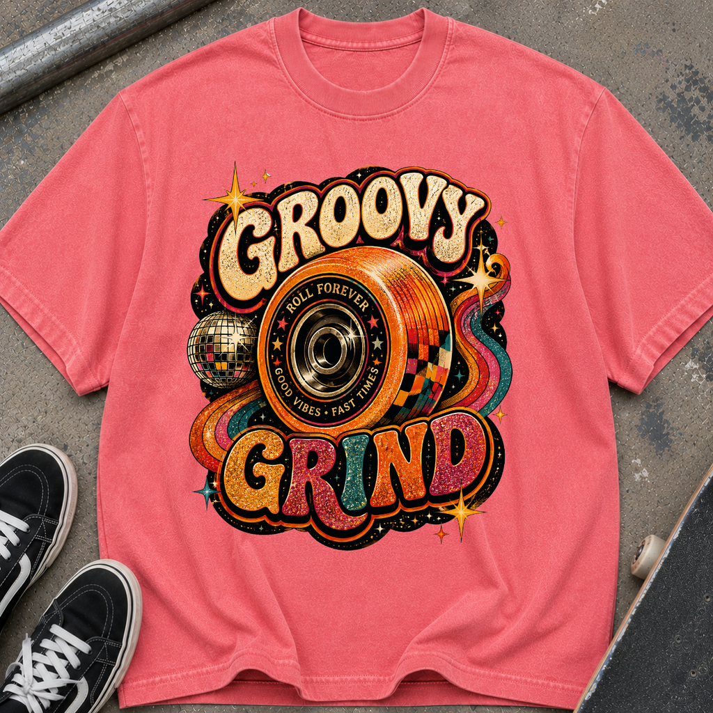 Groovy Grind Retro Vinyl T-Shirt