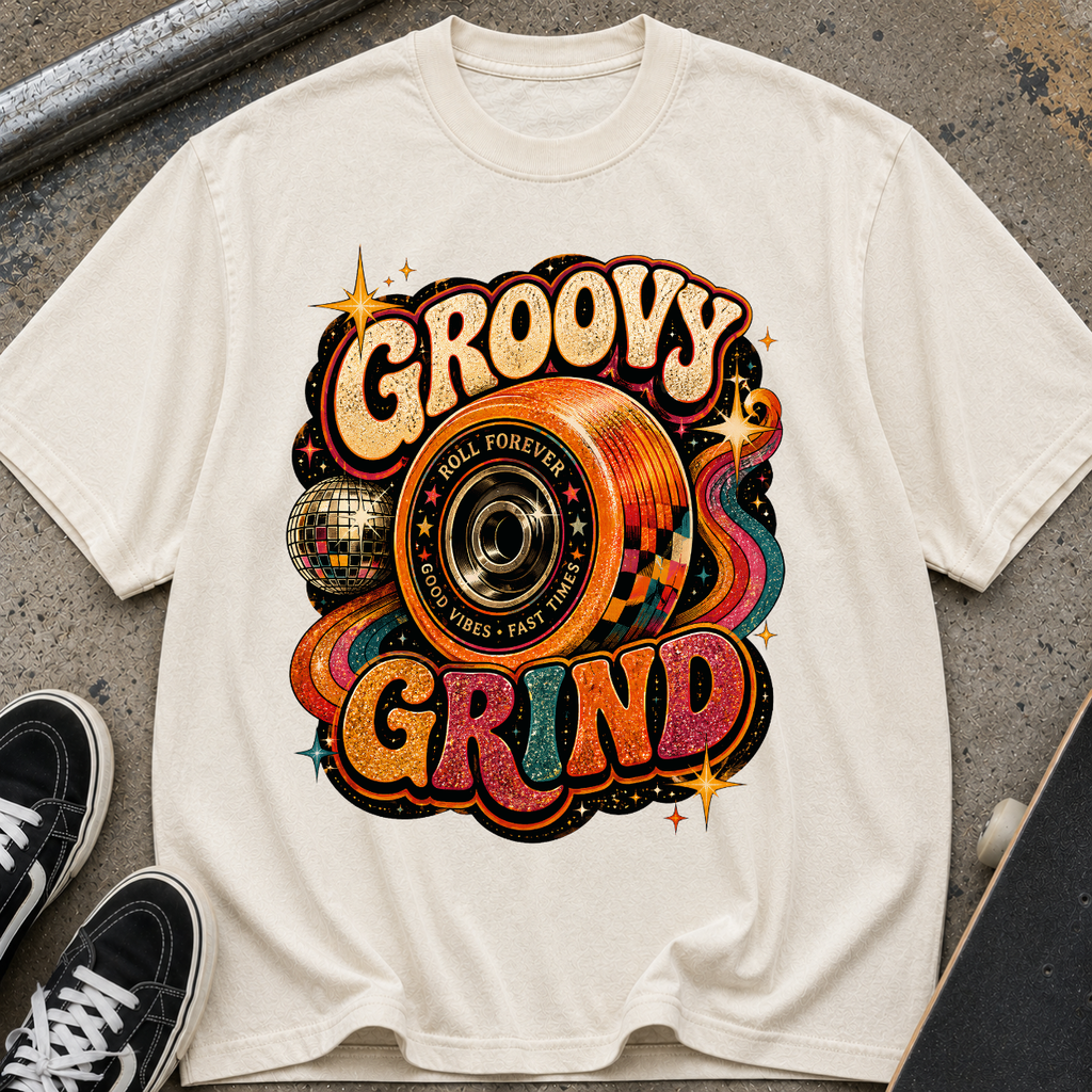 Groovy Grind Retro Vinyl T-Shirt