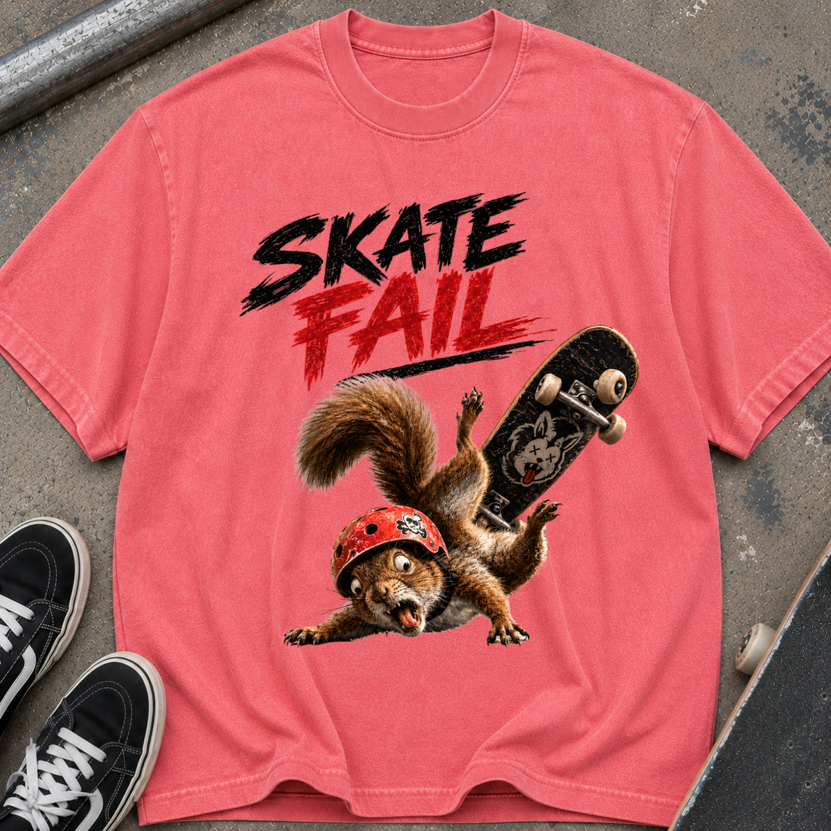 Skate Fail Squirrel T-Shirt