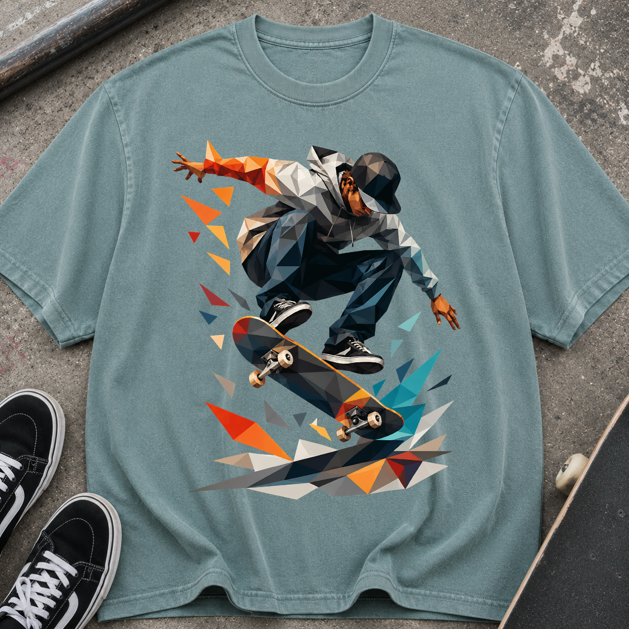 Skateboarder Graphic T‑Shirt