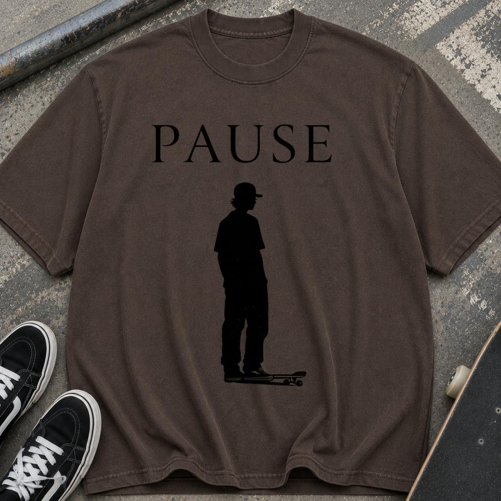Pause Skateboard Silhouette T‑Shirt