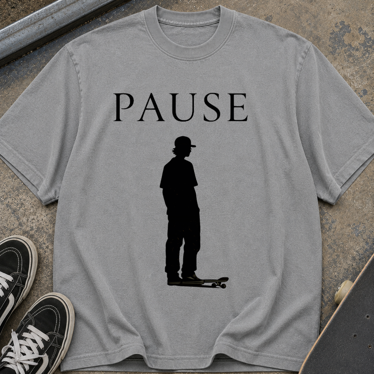 Pause Skateboard Silhouette T‑Shirt
