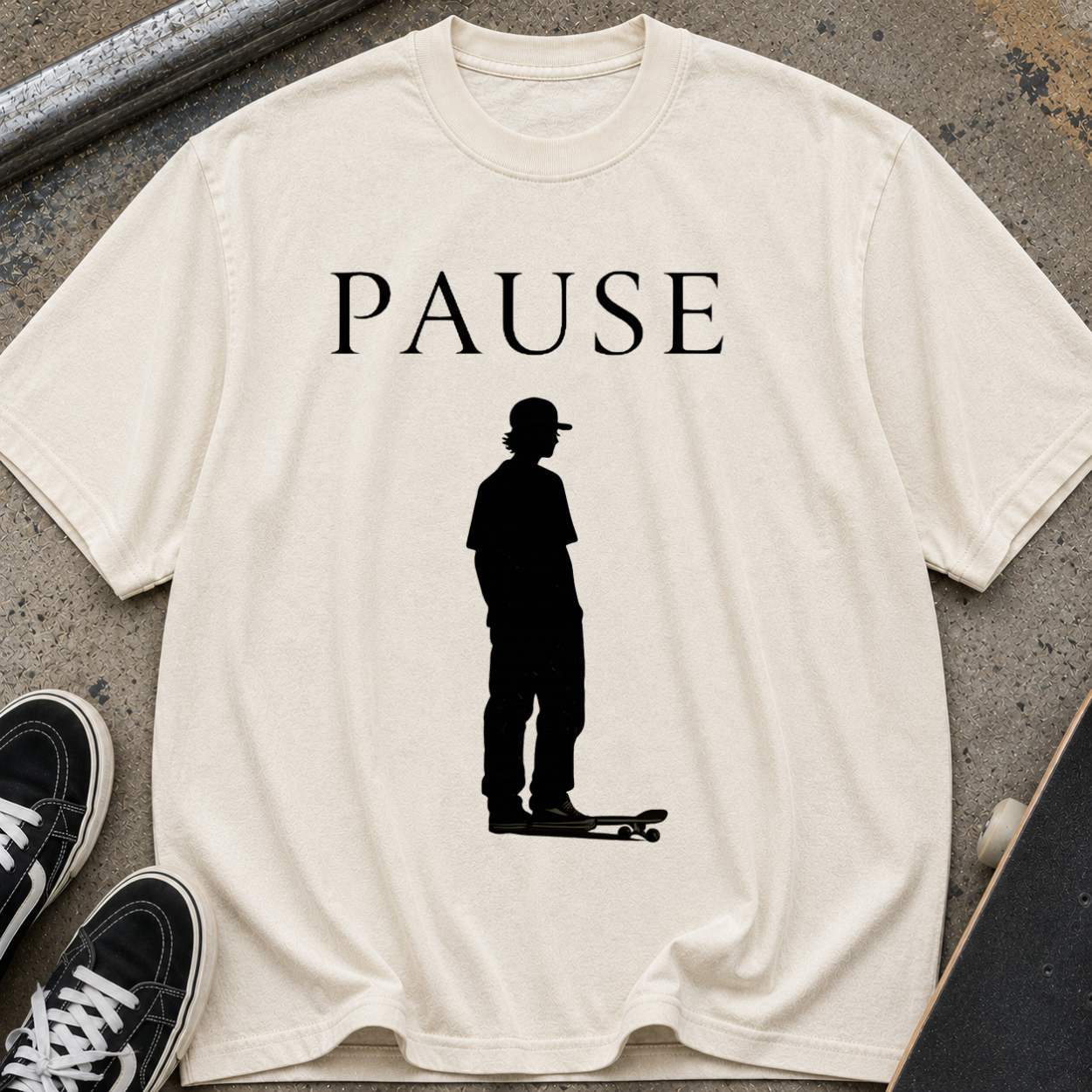 Pause Skateboard Silhouette T‑Shirt