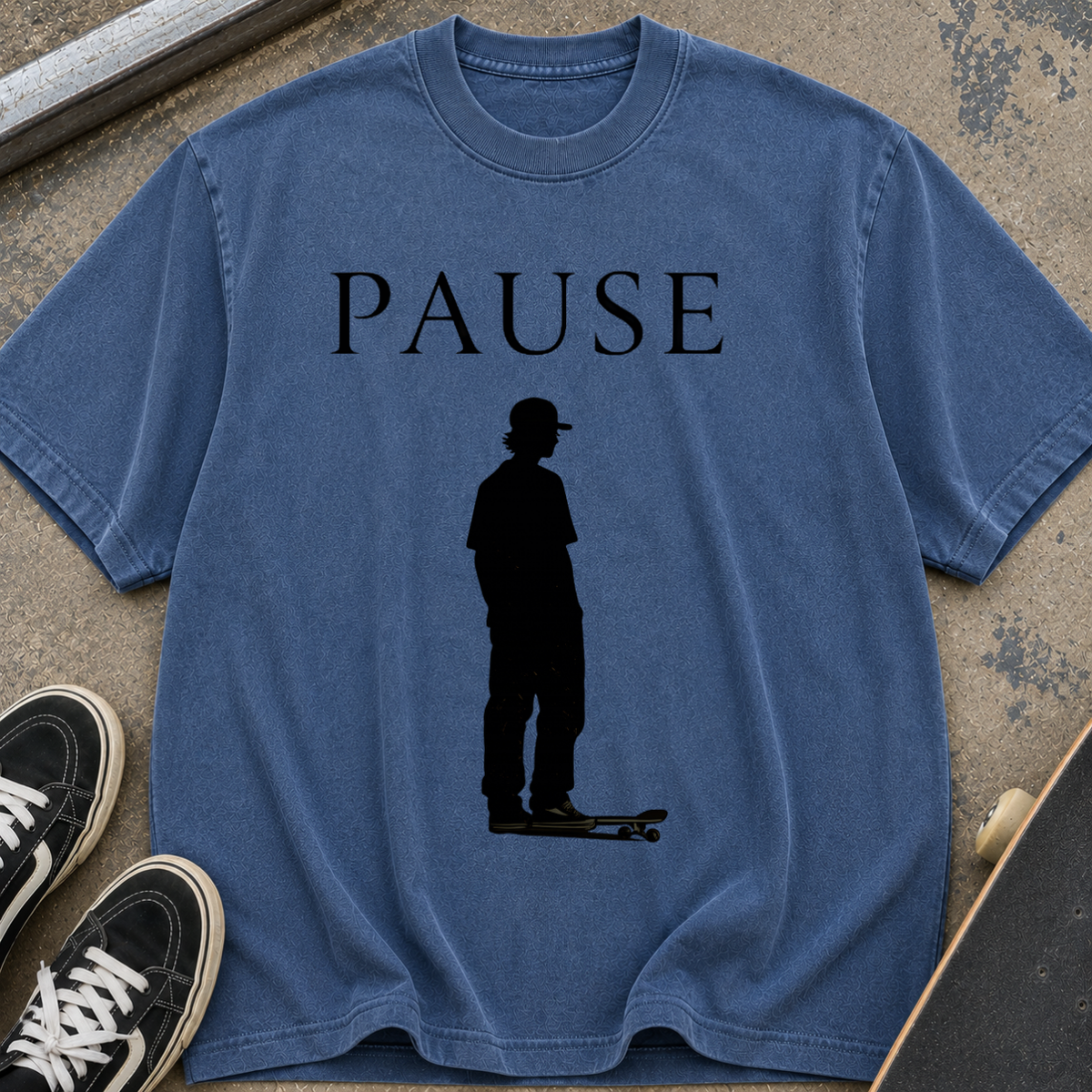 Pause Skateboard Silhouette T‑Shirt