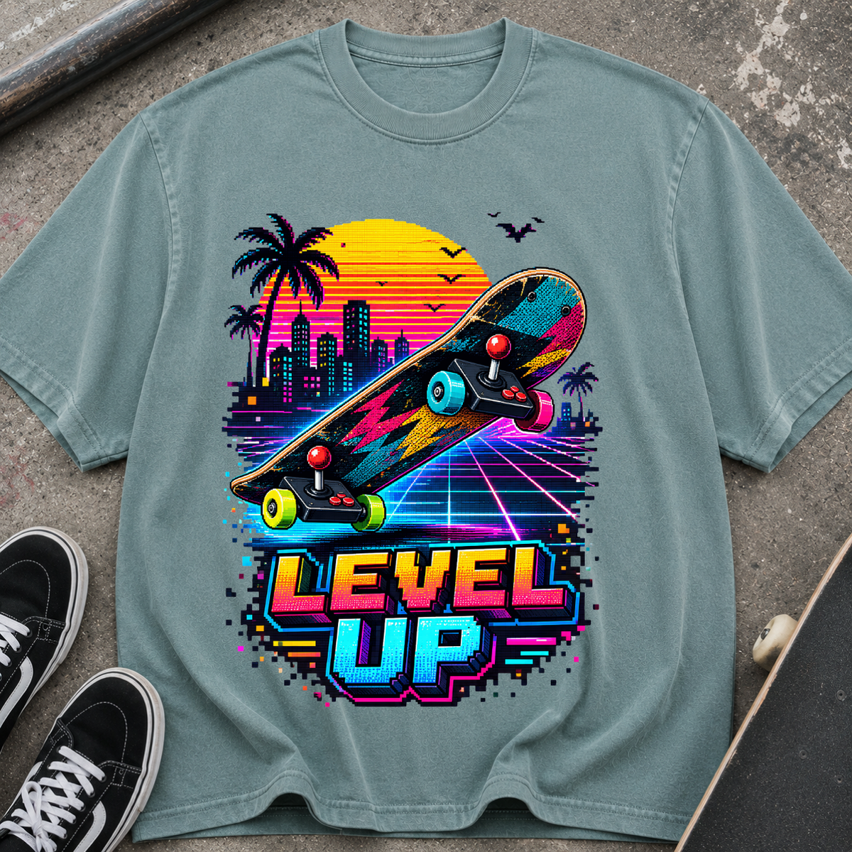 Level Up Skateboard T-Shirt