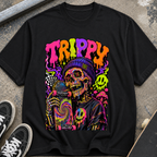 Trippy Neon Skull T-Shirt