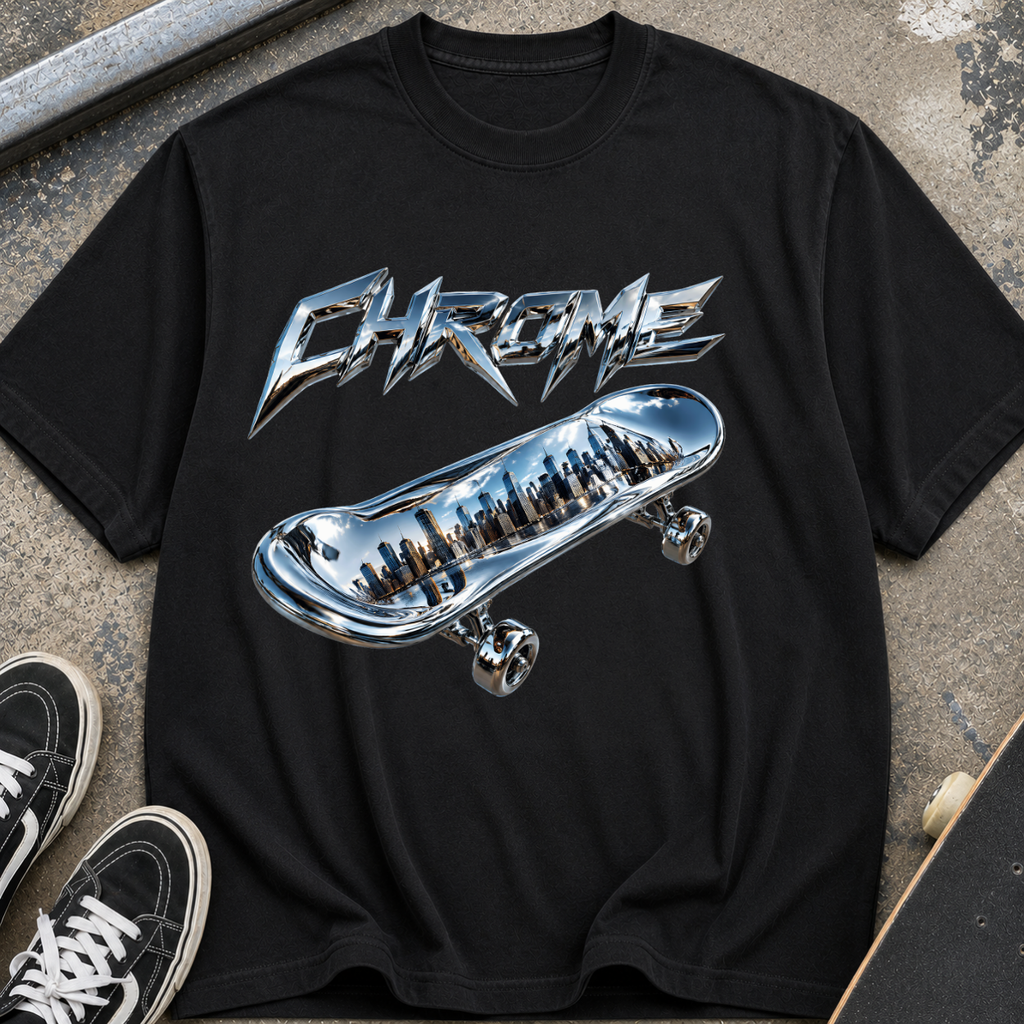 Chrome Skateboard Graphic T‑Shirt