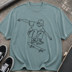 Skateboard Line Art T-Shirt