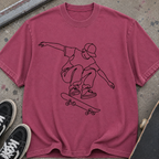 Skateboard Line Art T-Shirt