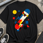 Abstract Skateboard Graphic T-Shirt