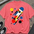 Abstract Skateboard Graphic T-Shirt