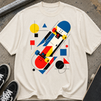 Abstract Skateboard Graphic T-Shirt