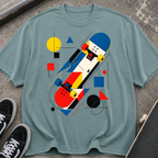 Abstract Skateboard Graphic T-Shirt