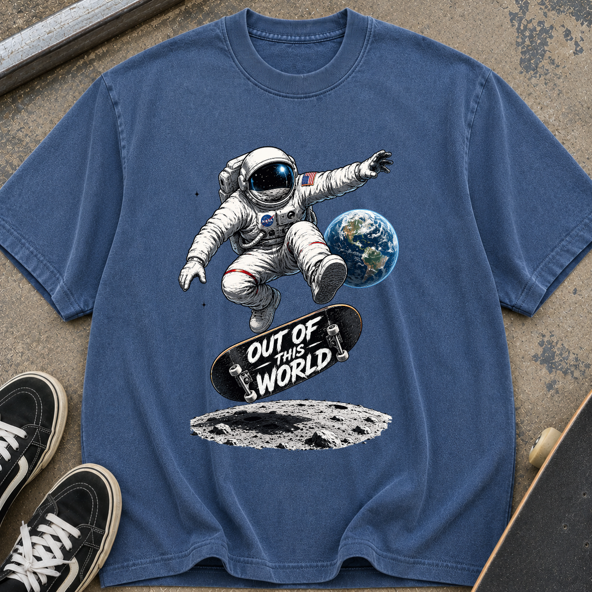 Astronaut Skateboard T-Shirt