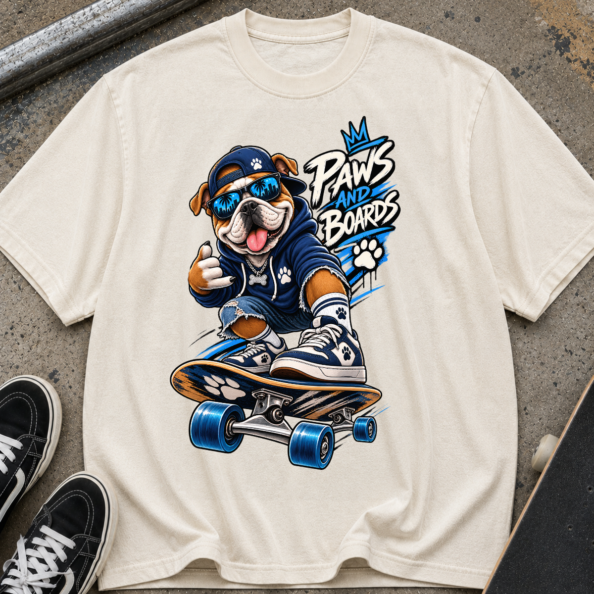 Skateboarding Pug T-Shirt