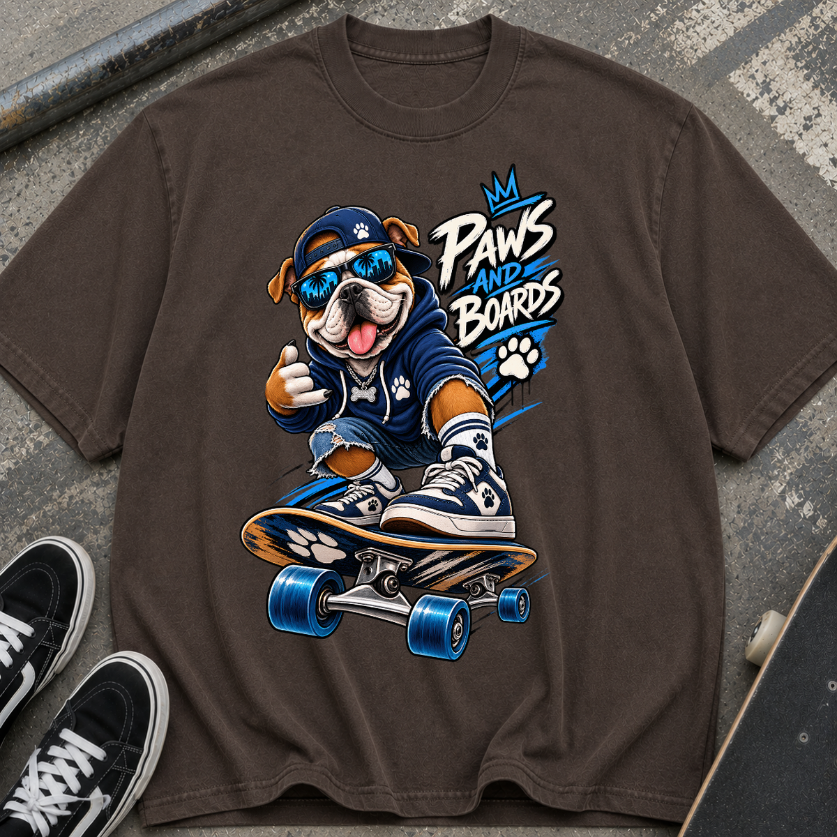 Skateboarding Pug T-Shirt