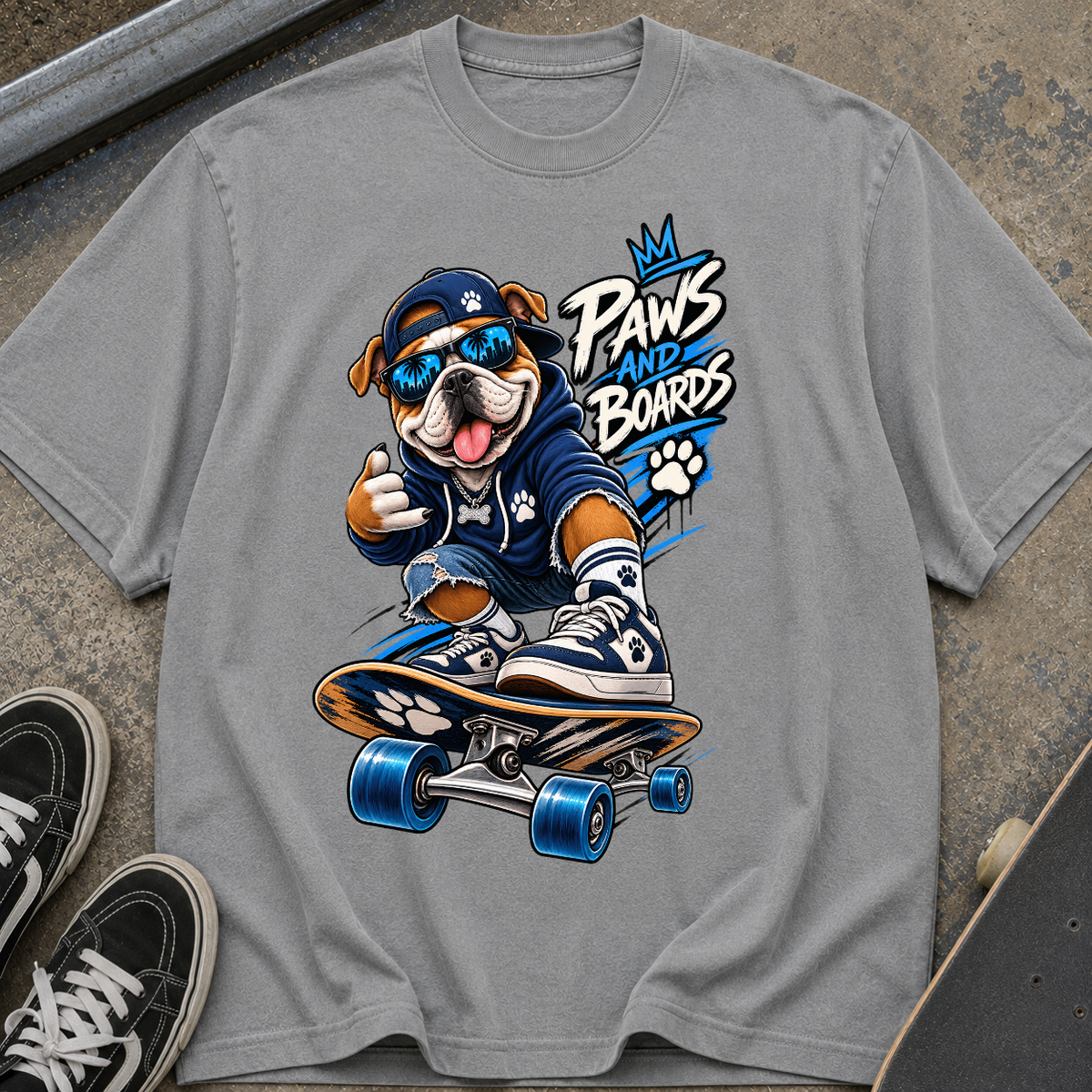 Skateboarding Pug T-Shirt