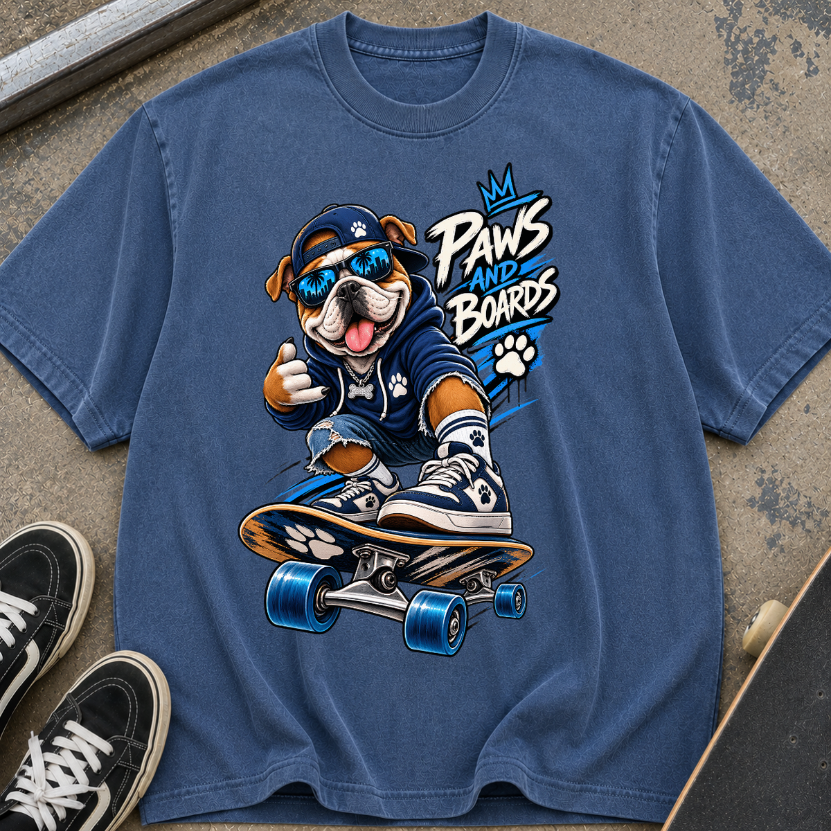 Skateboarding Pug T-Shirt
