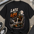 Late For Life Skeleton Surf T-Shirt
