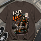 Late For Life Skeleton Surf T-Shirt