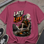 Late For Life Skeleton Surf T-Shirt