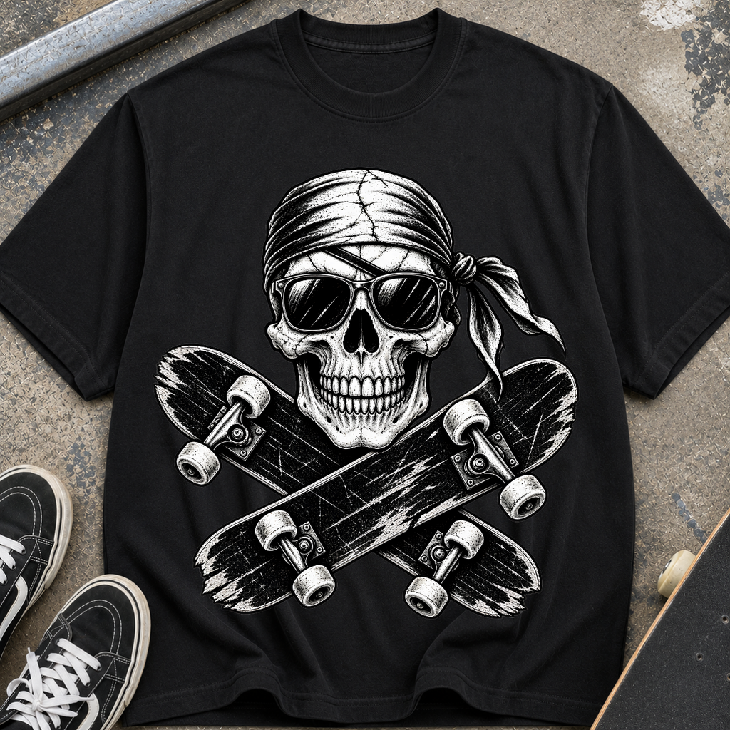 Skull & Crossed Skateboards Tee