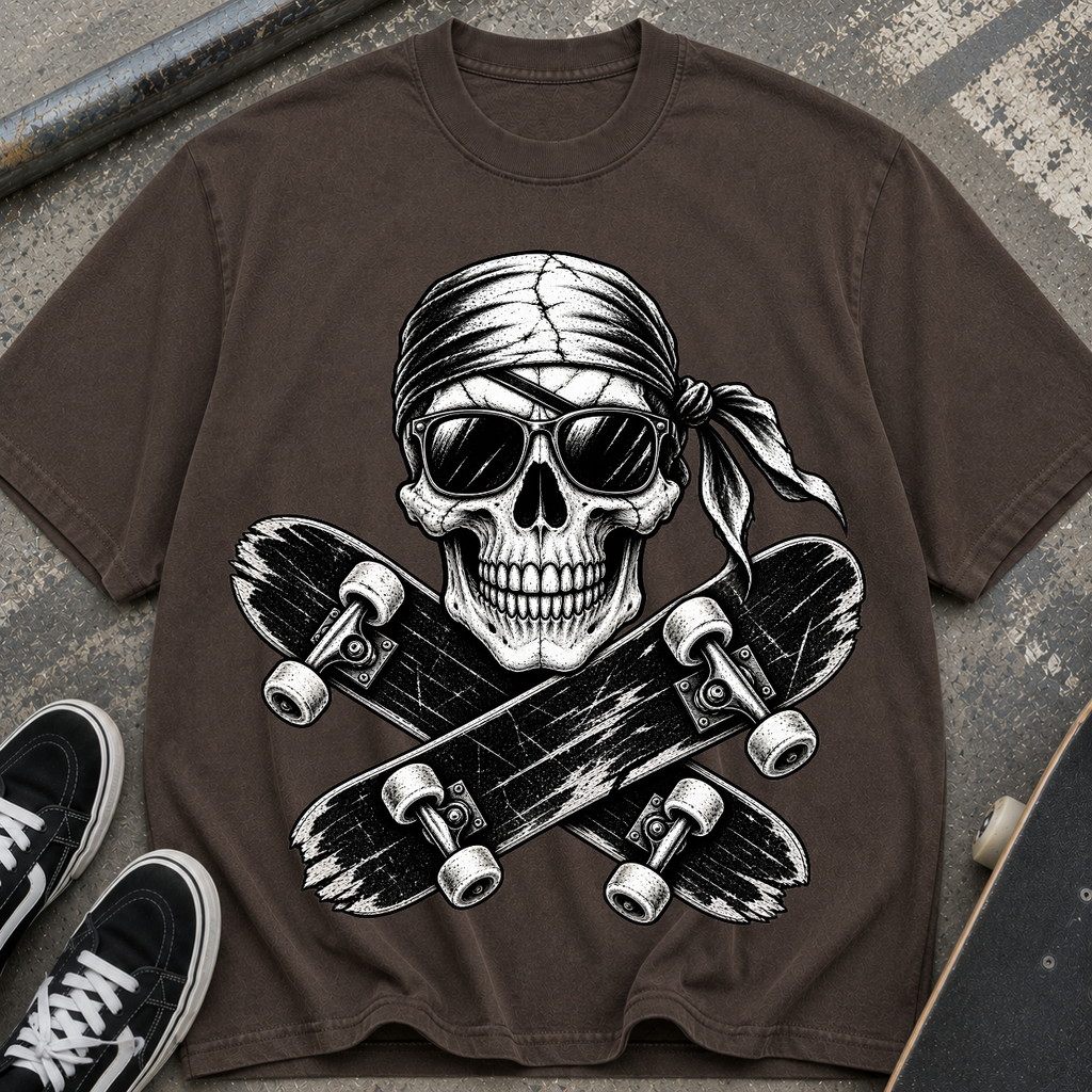 Skull & Crossed Skateboards Tee