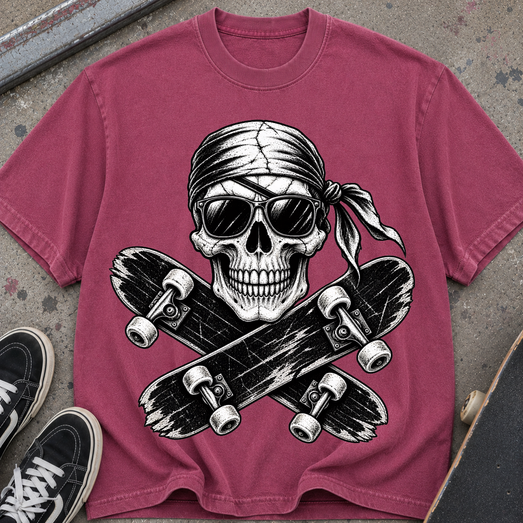 Skull & Crossed Skateboards Tee