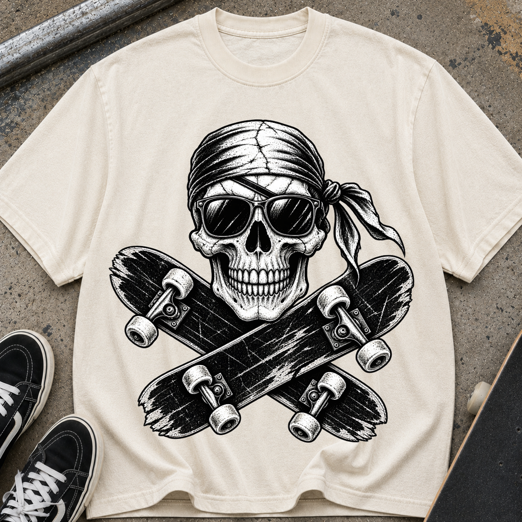 Skull & Crossed Skateboards Tee